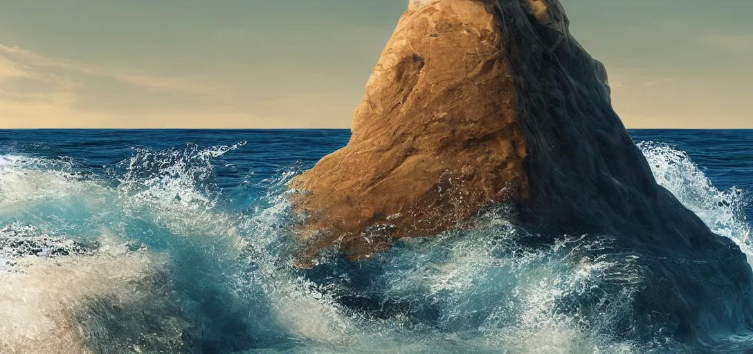 Prompt: a very high resolution image from a scene with moses splitting the two seas apart. beautiful scenery. photorealistic, photography, directed by tod howard