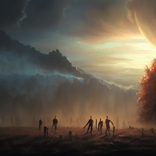 Image similar to zombie apocalypse by jessica rossier, detailed