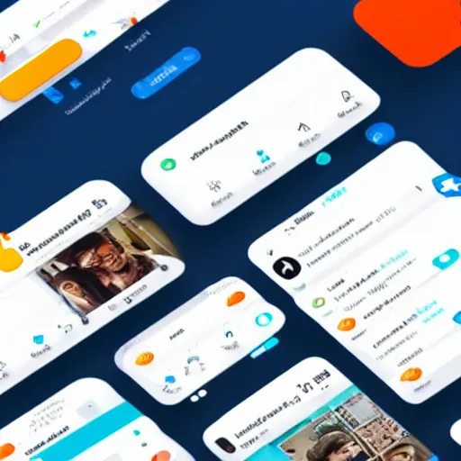 Image similar to app ui design for a social media feed