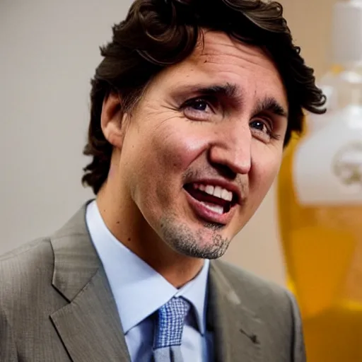 Image similar to justin trudeau covered in maple syrup, it is sticky and dripping