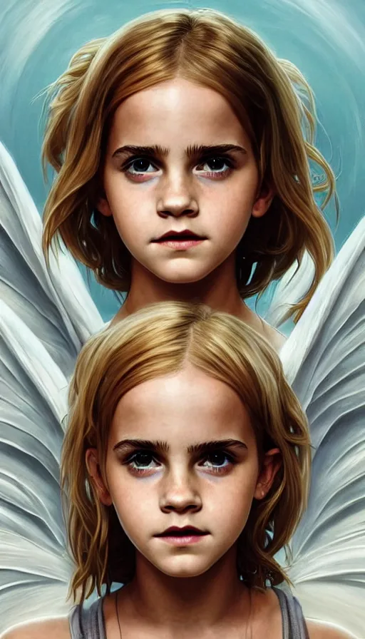 Prompt: angel, perfectly-centered-painting of young Emma Watson as lilu from the fifth element, sweaty, dynamic action pose, insane, intricate, highly detailed, digital painting, artstation, concept art, smooth, sharp focus, illustration, Unreal Engine 5, 8K, art by artgerm and greg rutkowski and alphonse mucha