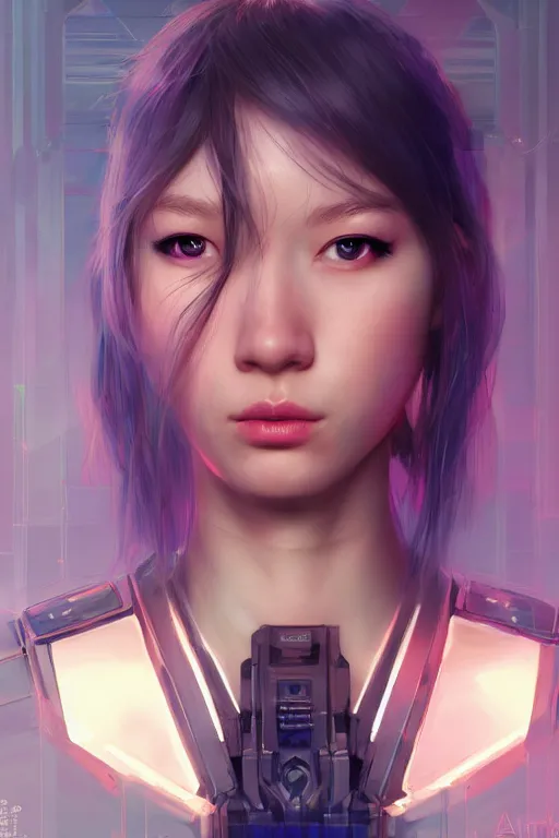 Prompt: portrait futuristic solider girl, in future tokyo towertop, ssci - fi, fantasy, intricate, very very beautiful, elegant, human anatomy, neon light, highly detailed, digital painting, artstation, concept art, smooth, sharp focus, illustration, art by ayanamikodon and and alphonse mucha and tan zi and craig mullins and wlop