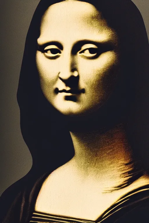 Image similar to beautiful portrait of a woman, negative no not mona lisa pose, beautiful woman, symmetry, perspective, portrait, by banksy 8 k