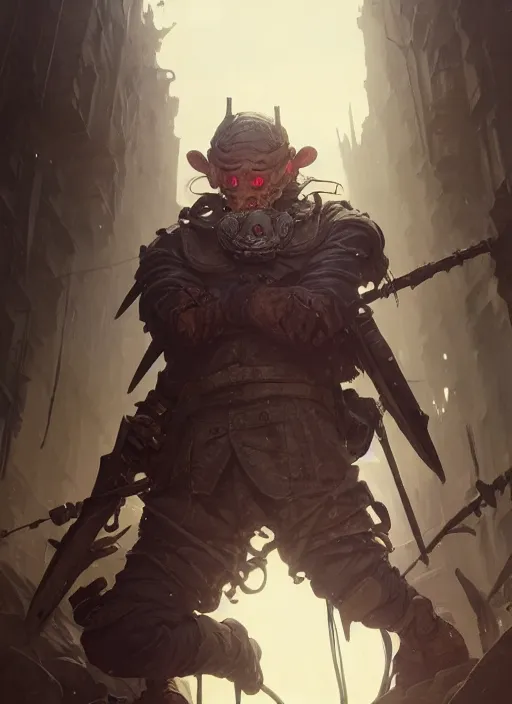 Image similar to Highly detailed portrait of Goblin slayer, in GTA V, Stephen Bliss, unreal engine, fantasy art by Greg Rutkowski, Loish, Rhads, ferdinand knab, Makoto Shinkai and Lois van baarle, ilya kuvshinov, rossdraws, Tom Bagshaw, alphonse mucha, KADOKAWA, global illumination, radiant light, detailed and intricate environment