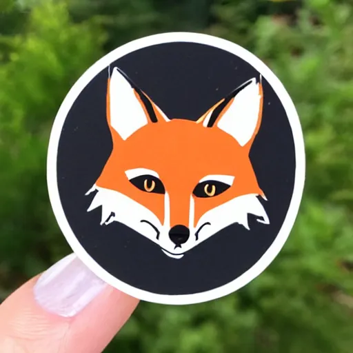 Image similar to a sticker of a fox