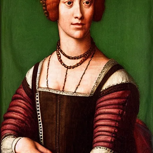 Image similar to portrait of a renaissance girl