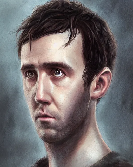 Prompt: portrait of neville longbottom, hyper realistic face, beautiful eyes, fantasy art, in the style of greg rutkowski, intricate, hyper detailed, smooth