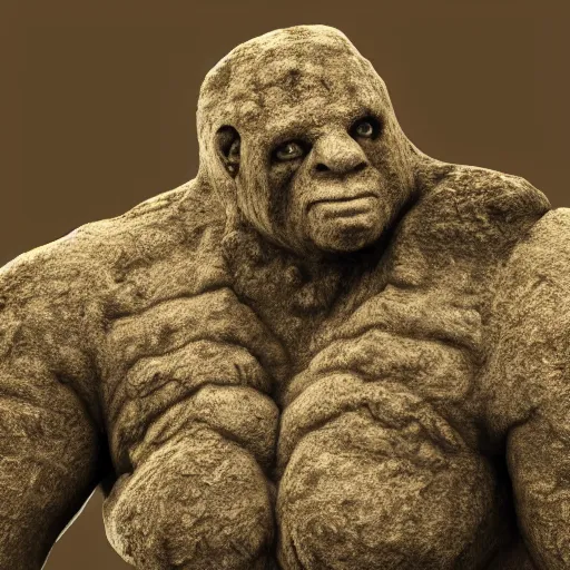 Prompt: ultra realistic and intricate detailed photograph of giant golem