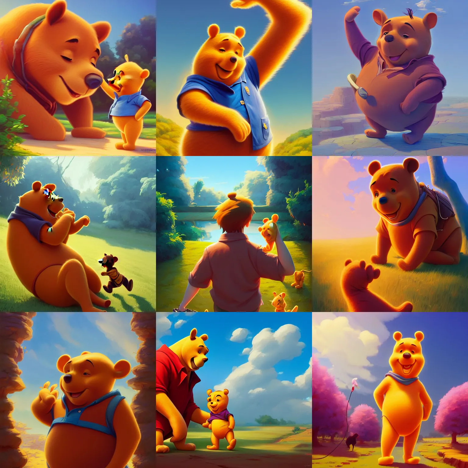 Prompt: john lennon as winnie the pooh, ben hur, loftis, cory behance hd by jesper ejsing, by rhads, makoto shinkai and lois van baarle, ilya kuvshinov, rossdraws global illumination