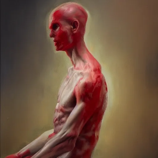 Prompt: what happens after death,,,,, oil painting, pale colors, high detail, red, 8 k, wide angle, trending on artstation,