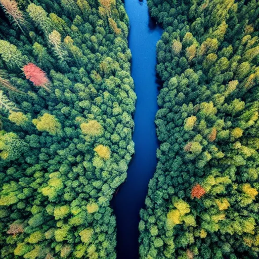 Image similar to aerial photo river, deep forests