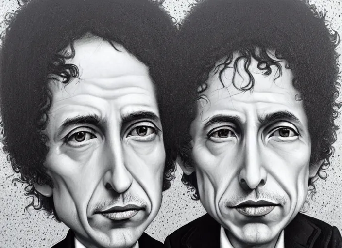 Prompt: bob dylan, an ultrafine detailed painting by mark ryden, trending on deviantart, pop surrealism, whimsical, lowbrow, grotesque