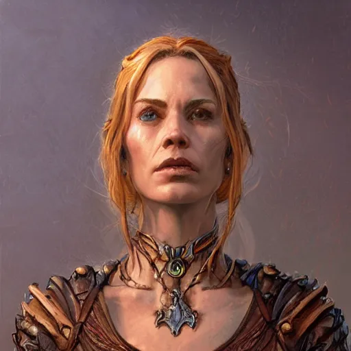 Image similar to the famous female wizard as a realistic d & d fantasy character, closeup portrait art by donato giancola and greg rutkowski, vintage retro, realistic face, digital art, trending on artstation, symmetry!!