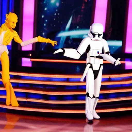 Prompt: sebulba from star wars on dancing with the stars