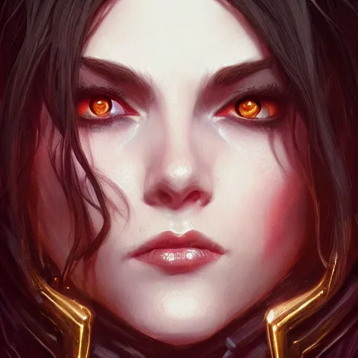 Prompt: Vampire, female, closeup, D&D, fantasy, intricate, elegant, highly detailed, digital painting, artstation, concept art, matte, sharp focus, illustration, hearthstone, art by Artgerm and Greg Rutkowski and Alphonse Mucha