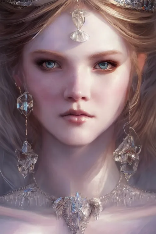 Image similar to a masterpiece ultrarealistic ultradetailed portrait of a very beautiful ice queen, medium shot, intricate, elegant, by stanley artgerm lau, wlop, rossdraws, james jean, andrei riabovitchev, marc simonetti, light by julie bell, porcelain skin. global illumination, vfx