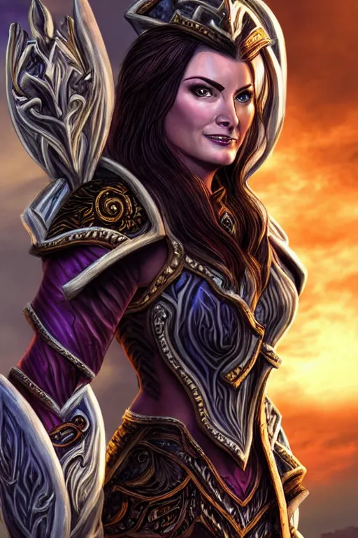 Prompt: Katherine Proudmoore from World of Warcraft portrayed by Mädchen Amick, HD