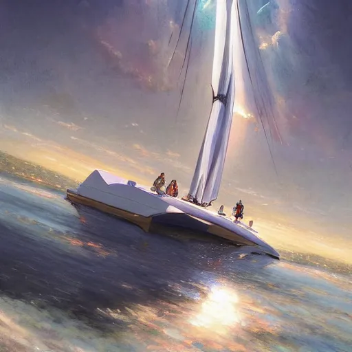 Prompt: Lelouch Lamprooges luxury Sky Sailboat, detailed, centered, digital painting, artstation, concept art, donato giancola, Joseph Christian Leyendecker, WLOP, Boris Vallejo, Breathtaking, 8k resolution, extremely detailed, beautiful, establishing shot, artistic, hyperrealistic, beautiful face, octane render, cinematic lighting, dramatic lighting, masterpiece