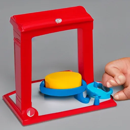 Image similar to a guillotine designed by fisher - price toys, toy, high detail product photo