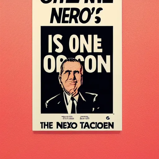 Image similar to nixon's the one poster