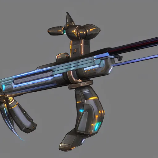 Prompt: A fantastical photon rifle from the game Phantasy Star Online 2, HDRI, in game render