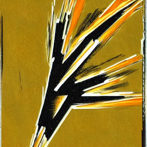 Image similar to polaroid of a lightning strike expressive beautiful hard edges high contrast brush