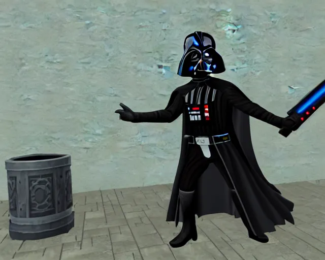 Prompt: darth vader in runescape