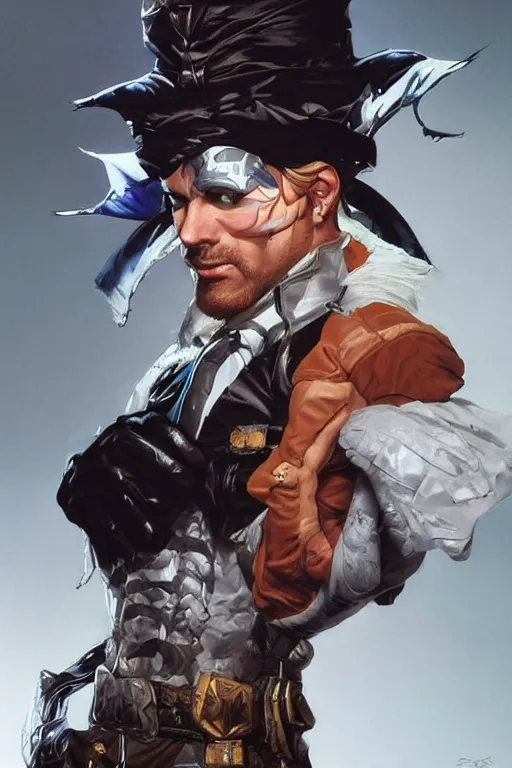 Prompt: portrait of the edge skunk commander wearing heath coronet by artgerm and Craig Mullins, James Jean, Andrey Ryabovichev, Mark Simonetti and Peter Morbacher 16k