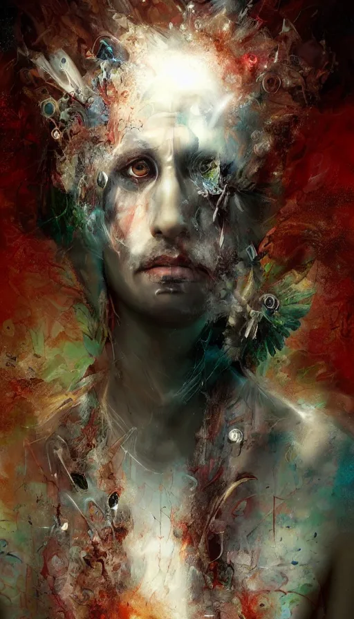 Image similar to portrait of a digital shaman, by ryohei hase