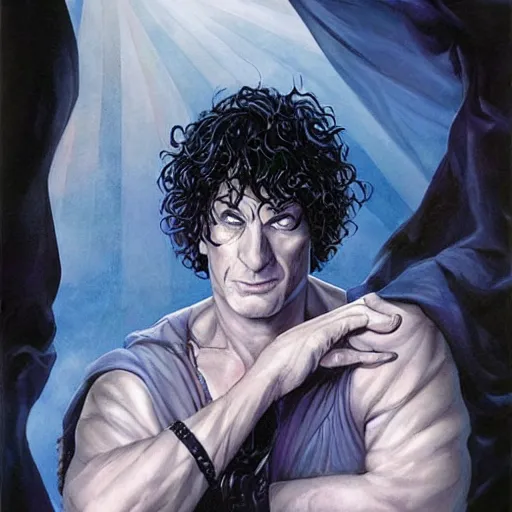 Image similar to a portrait of sandman from neil gaiman, art by mark brooks and brom gerald and artgerm