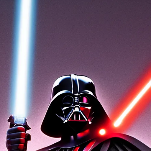 Prompt: darth vader in the style of don lawrence storm, moody lighting, 8 k