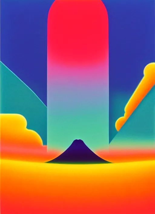 Image similar to fuji by shusei nagaoka, kaws, david rudnick, airbrush on canvas, pastell colours, cell shaded, 8 k