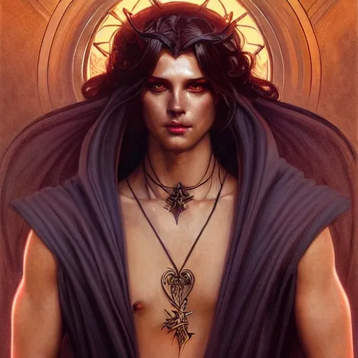 attractive male deity, casting dark magic, summoning | Stable Diffusion ...