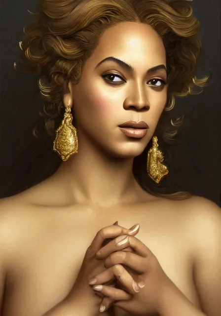 Image similar to beyonce and adele, intricate, elegant, highly detailed, digital painting, artstation, concept art, smooth, sharp focus, illustration, art by artgerm and greg rutkowski and alphonse mucha and william - adolphe bouguereau