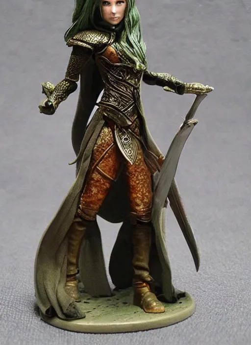 Prompt: Images on the store website, eBay, Full body, Miniature of a Female Elven Warrior