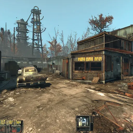 Image similar to fallout 4 but rendered in n 6 4 graphics.