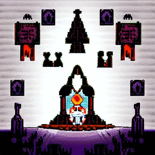 Image similar to an nes 8 - bit horror side scroller videogame about freemasonry and the occult by konami