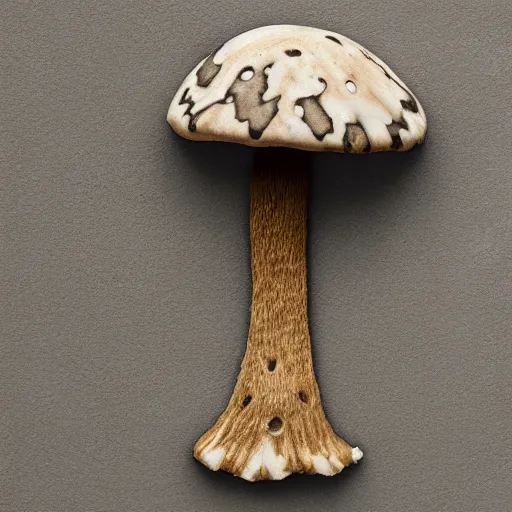 Image similar to a mushroom made from overlapping layers of sharpy metal