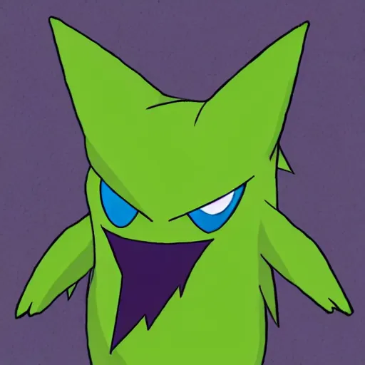Prompt: mixture between metapod and haunter pokemon
