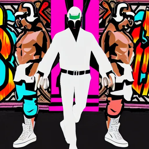 Image similar to 3d Miami VIce Luchador