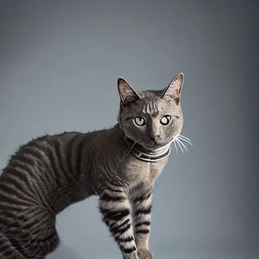 Image similar to A cyborg cat, realistic, sharp focus, 8k high definition, insanely detailed, intricate, elegant, art by Peter Kemp