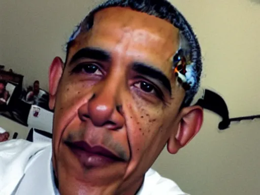 Image similar to Obama taking his first selfie