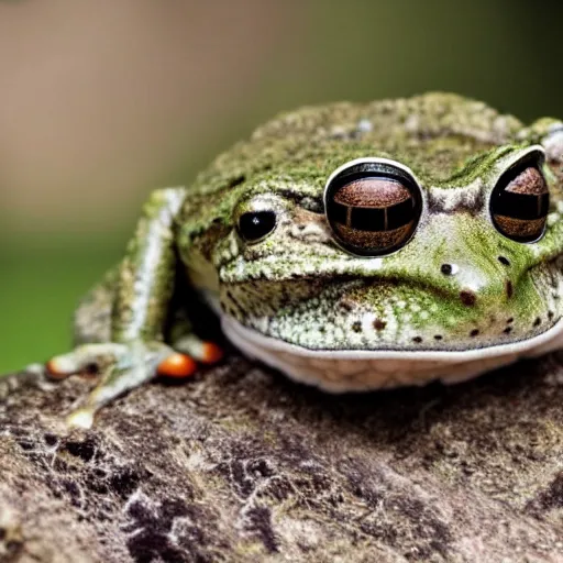 Prompt: photo of a fluffy frog, hairy