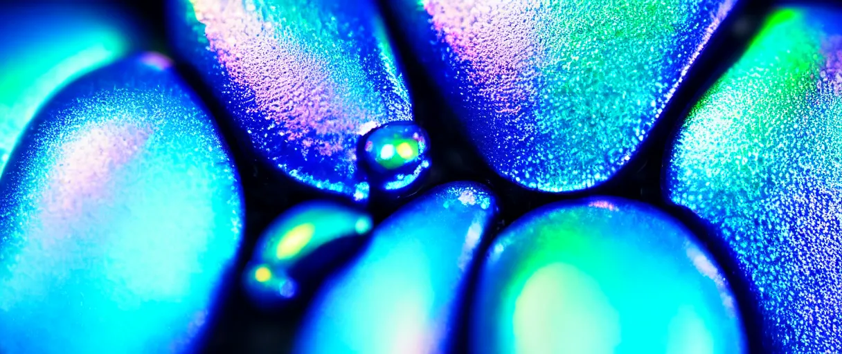 Image similar to high quality macro photo jeweled iridescent highly detailed scarabs octane moody blue lighting low angle hd 8k sharp shallow depth of field