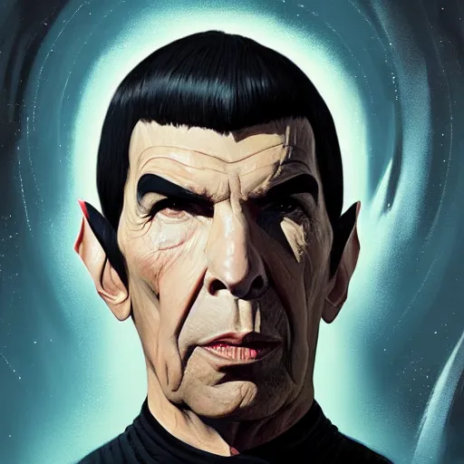 Prompt: Full portrait of Spock, Greg Rutkowski
