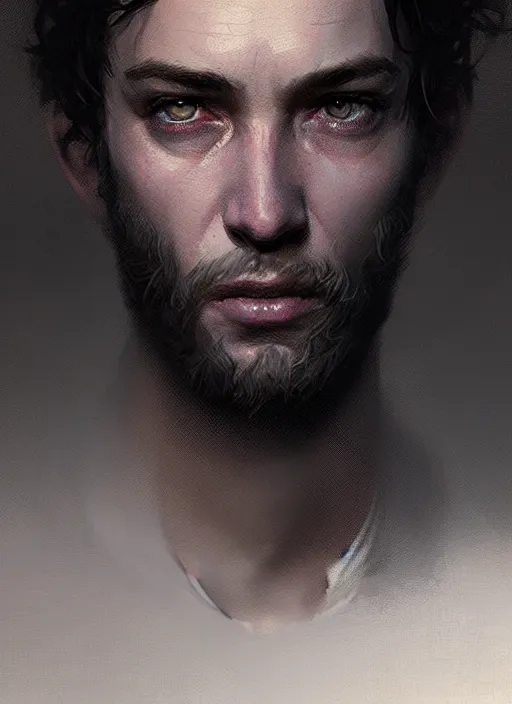 Prompt: portrait of the son of sharon stone and robert the niro, victorian, concept art, detailed face, fantasy, close up face, highly detailed, cinematic lighting, digital art painting by greg rutkowski