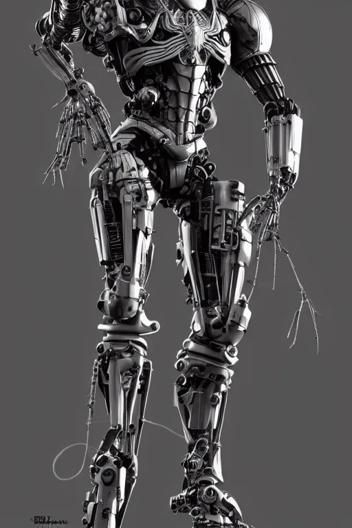 Prompt: T800 endoskeleton mixed with Spiderman, RPG Reference, art by ilya kuvshinov, artgerm, Alphonse mucha, and Greg Rutkowski, Trending on Artstation, octane render, Insanely Detailed, 8k, HD