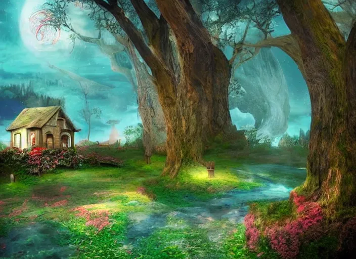 Prompt: a place you would see in a dream