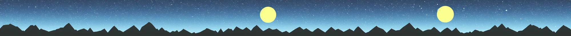 Image similar to mountains, night sky, pixel art, parallax effect