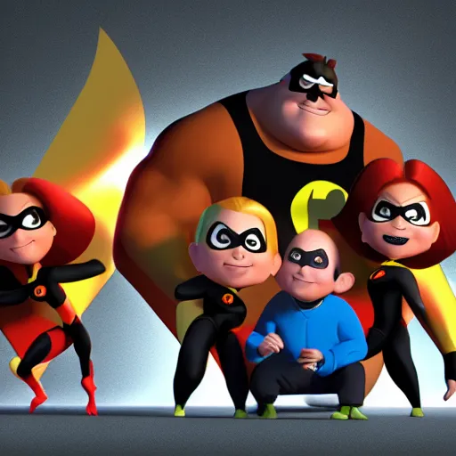 Prompt: incredibles as pokemon high resolution 3d render